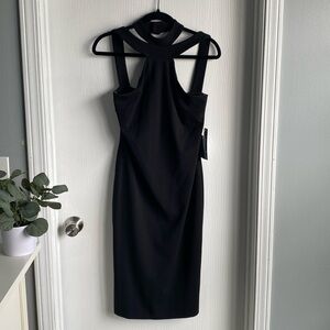 Bebe Black Midi Dress